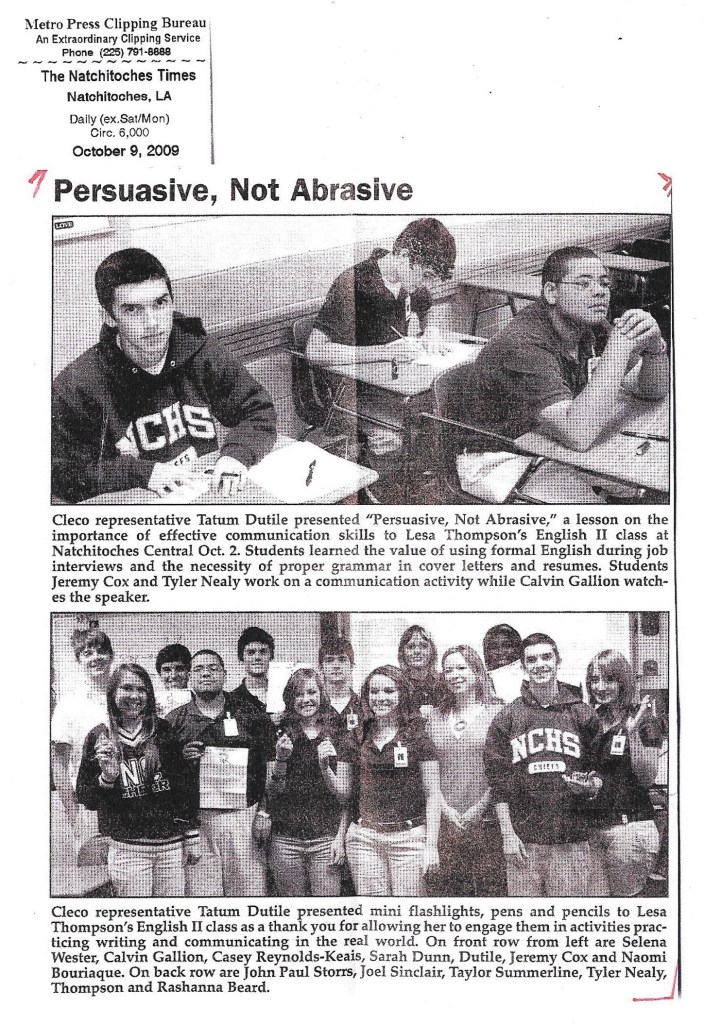 Students listening to speaker